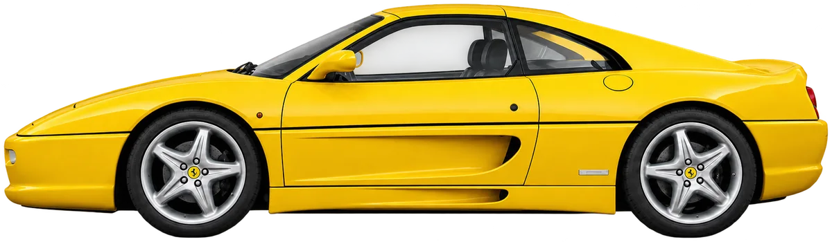 Illustration of Ferrari F355 GTS, chassis 113313, based on the supplied car photographs.