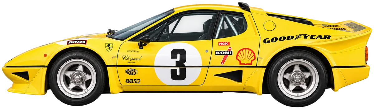 Illustration of Ferrari 512 BB, chassis 21513, based on the supplied car photographs.