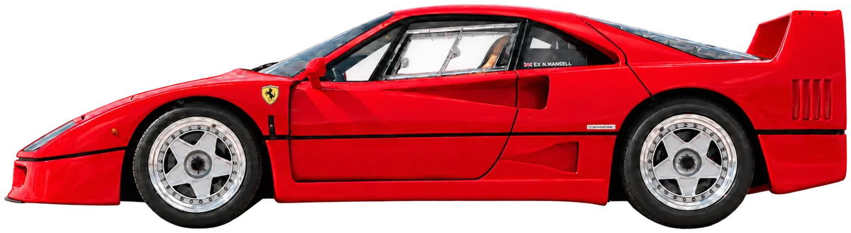 Model illustration based on Bonhams' 2014 photographs. F40, chassis 80022