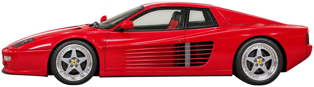 Illustration of Ferrari F512 M, chassis 99701, based on the supplied car photographs.